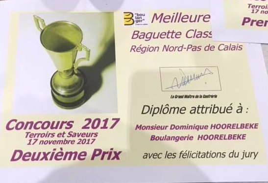 trophée-2017-BAGUETTE-Dominique-HOORELBEKE Concours Talmeliers 2017