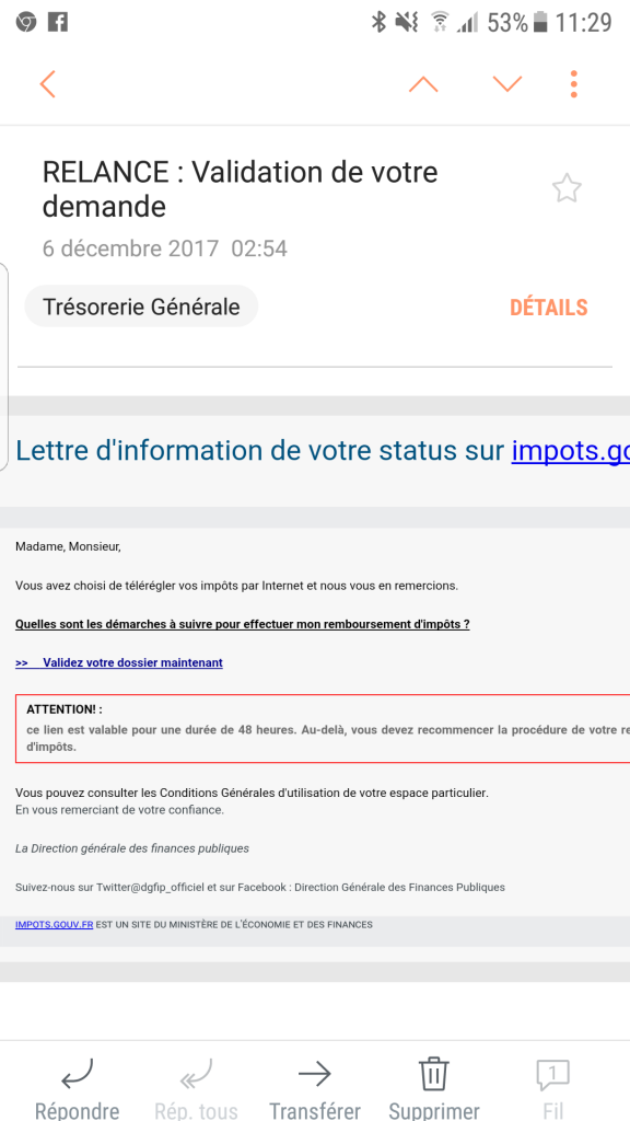 Screenshot_20171207-112904-576x1024 Danger : faux mail de Trésorerie Générale